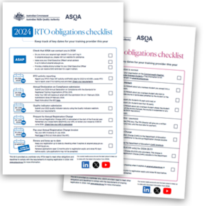 ASQA Checklists