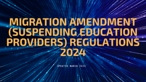 Migration Amendment (Suspending Education Providers) Regulations 2024