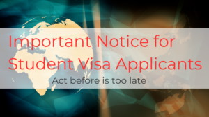 Important Notice for Visa Applicants