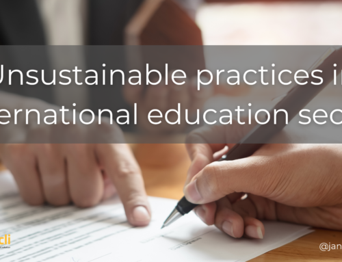 Unsustainable practices in the international education sector