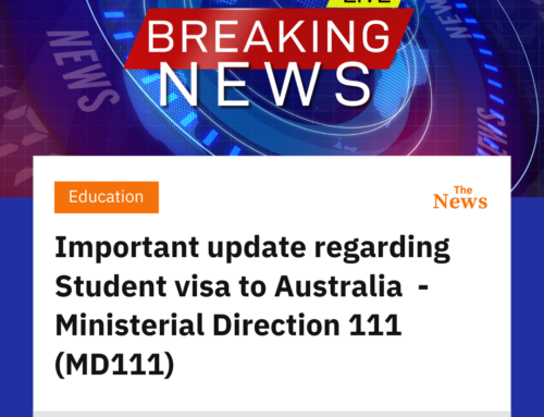 Important update regarding Student visa to Australia !