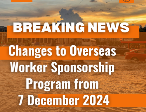 Changes to Overseas Worker Sponsorship Program from 7 December 2024